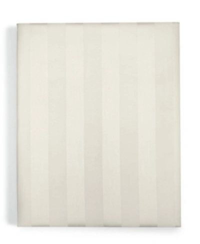 Charter Club Damask 1.5" Stripe 550 Thread Count 100% Cotton Fitted Sheet, Queen, Created For Macy's Bedding In Neo Natural