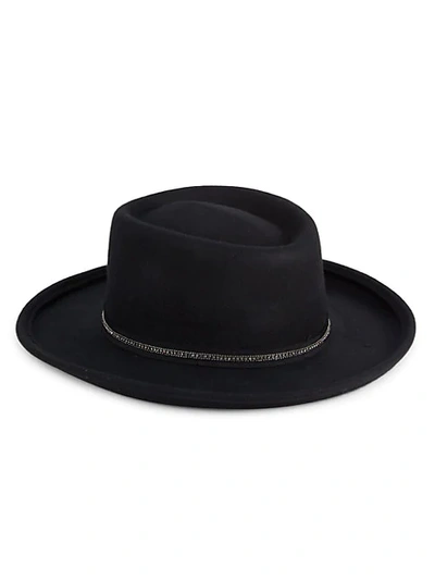 San Diego Hat Company Wool Fedora In Black