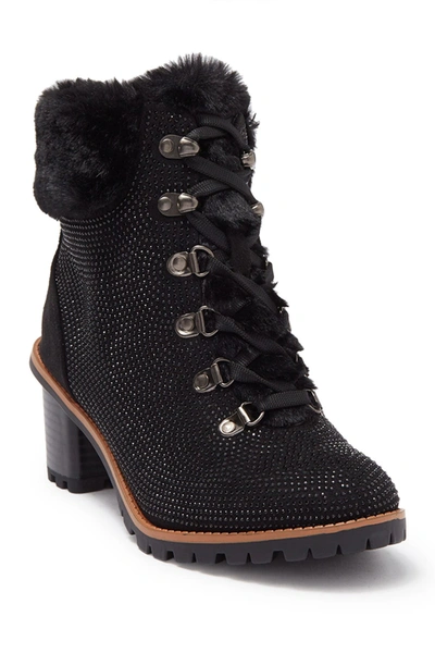 Nanette Lepore Women's Anais Heeled Hiker Booties Women's Shoes In Black