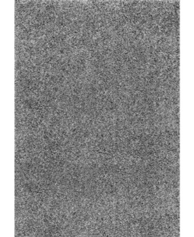 Nuloom Easy Shag Contemporary Marleen Solid 5'3" X 7'6" Area Rug In Gray