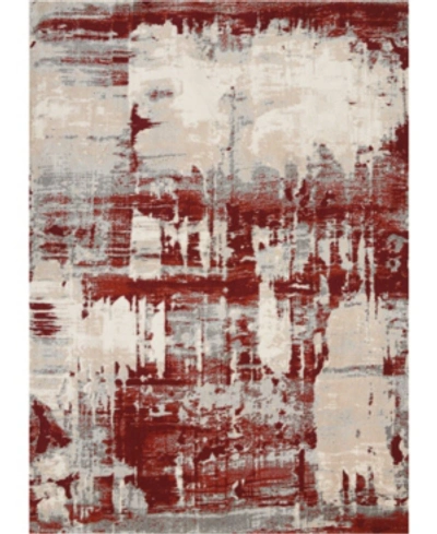 Long Street Looms Samuel Sam14 Ivory, Red 3'10" X 5'10" Area Rug In Ivory Red