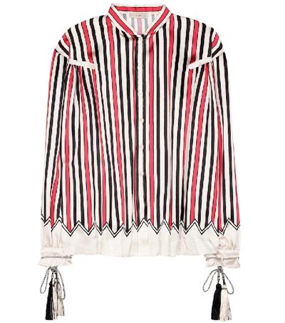 Etro Striped Silk Shirt In Multicoloured