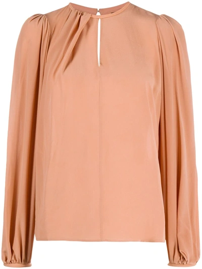 Elisabetta Franchi Ruched Detail Blouse In Pink