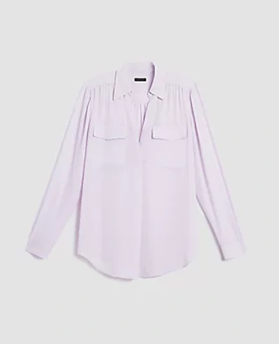 Ann Taylor Camp Shirt In Graceful Orchid