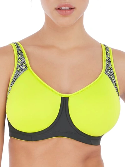 Freya Sonic High Impact Underwire Sports Bra In Lime Twist