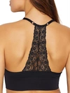 Yummie Ultralight Seamless Lace-back Bralette In Black Lace