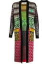 Off-white Men's Persian Fantasy Open-front Long Cardigan In Multicolor