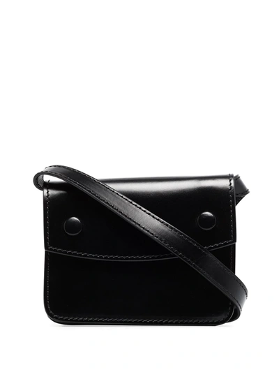 Maison Margiela Stitch-logo Leather Belt Bag In Black