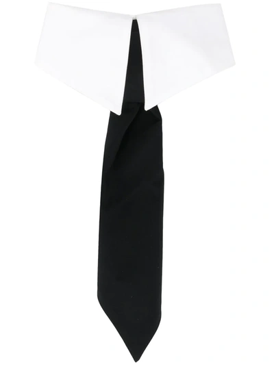 Karl Lagerfeld Studio Kl Faux Collar And Tie In White