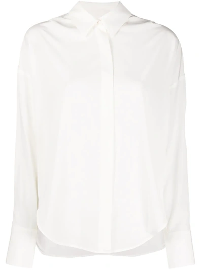 Lorena Antoniazzi Plain Pointed Collar Shirt In White
