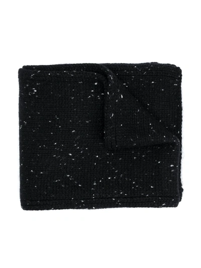 Bonpoint Kids' Speckled Knit Scarf In Black