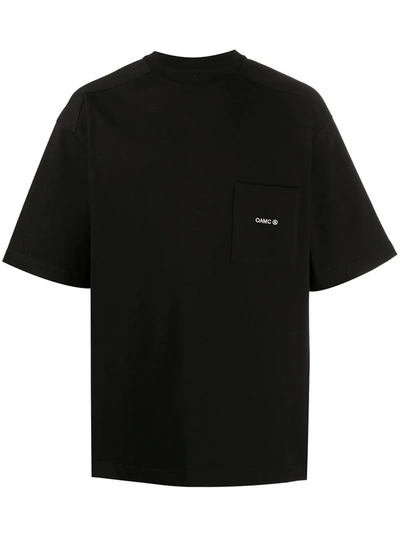 Oamc Embroidered Logo T-shirt In Black