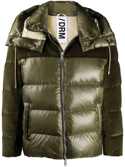 Drome Zipped Padded Jacket In Green