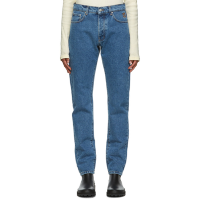 Nanushka Gannon High-rise Straight-leg Jeans In Blue