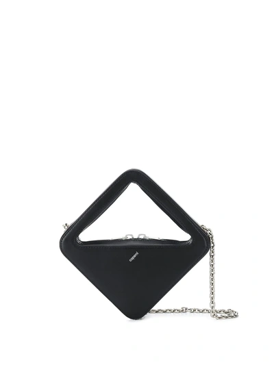 Coperni 'mini App' Angle Handle Leather Bag In Black