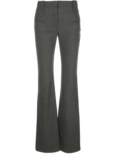 Altuzarra Serge Mélange Wool-blend Bootcut Pants In Dark Gray