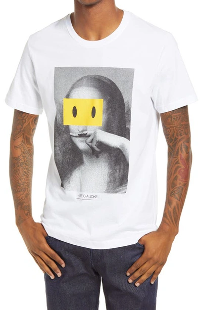 Elevenparis Men's Mona Lisa Smile T-shirt In White