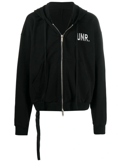 Ben Taverniti Unravel Project Ben Taverniti™ Unravel Project Man Printed French Cotton-terry Hoodie In Black