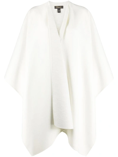 Loro Piana Cashmere Cape Coat In White