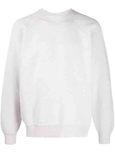 Barrie Ideal Rib-trimmed Jumper In White