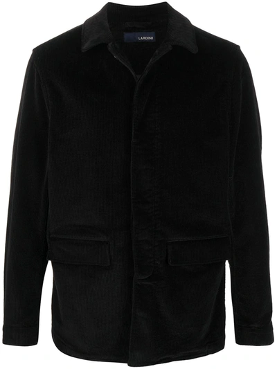 Lardini Spread Collar Single Breasted Jacket In Black