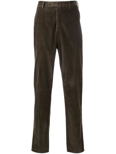 Pt01 Corduroy Straight-leg Trousers In Green