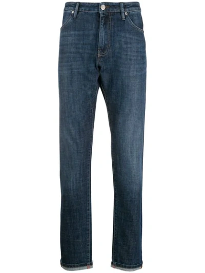 Pt05 High-rise Straight Leg Jeans In Blue