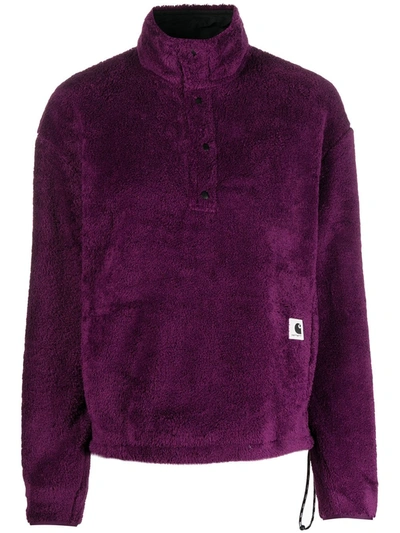 Carhartt Fleece Pullover In Purple