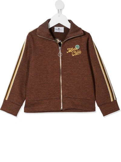 Raspberry Plum Kids' Moon Child Zipped Sweatshirt In Brown