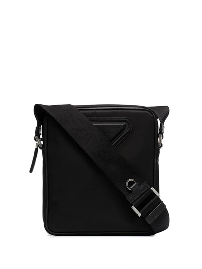 Prada Triangle-logo Messenger Bag In Black