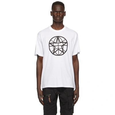 Burberry Navigational-star Print Cotton-jersey T-shirt In White