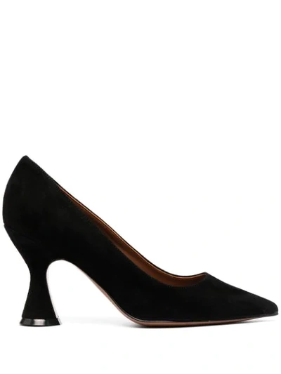 L'autre Chose Pointed Toe Suede Court Shoes In Black