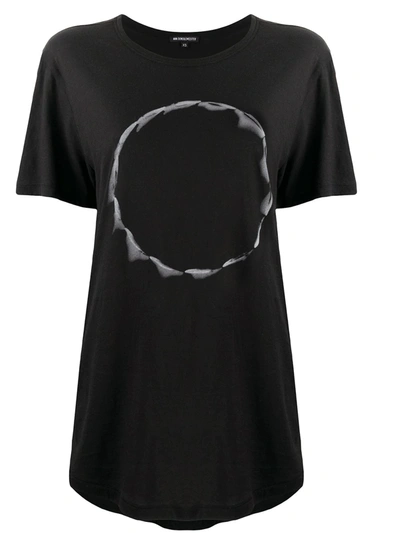 Ann Demeulemeester Graphic-print Cotton T-shirt In Black