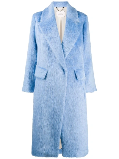 Dorothee Schumacher Pure Luxury Single-breasted Coat In Blue