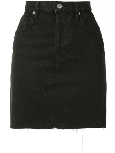 Iro High-waist Denim Skirt In Black