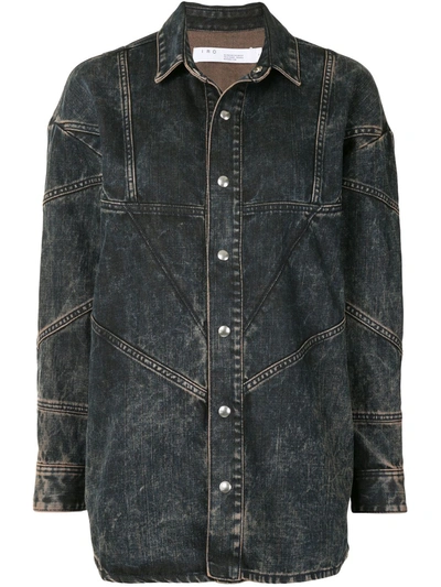 Iro Distressed Denim Jacket In Blue