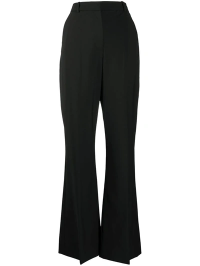 Joseph High-waisted Flared Tailored Trousers In Black