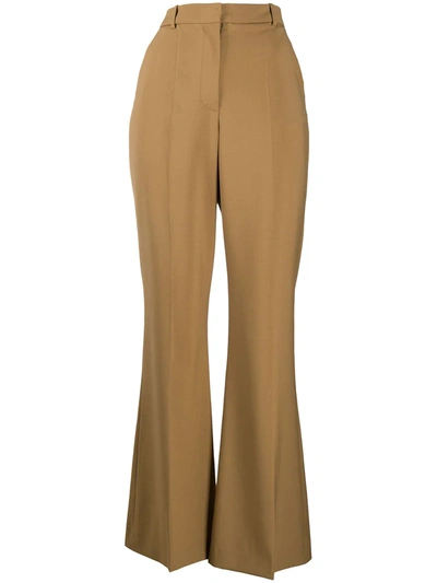 Joseph High-waisted Flared Tailored Trousers In Neutrals