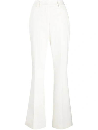 P.a.r.o.s.h Casual Flared Trousers In White