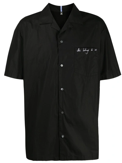 Mcq Swallow Graphic Print Shirt In Black