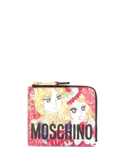 Moschino Wallet With Animé Print In Red