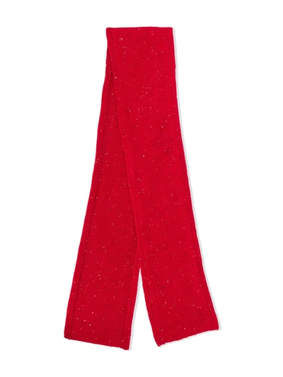 Bonpoint Kids' Chunky Knit Scarf In Red