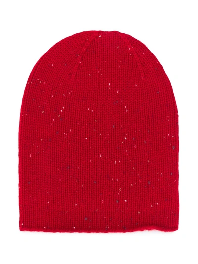 Bonpoint Kids' Ribbed Knit Beanie In Red