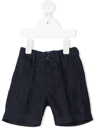 Fay Babies' Pressed-crease Tailored Shorts In 蓝色