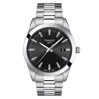 Pre-owned Tissot  Gentleman T1274101105100 In Stainless Steel