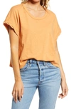 Free People You Rock T-shirt In Coral Clay