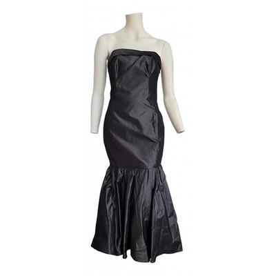 Pre-owned Chanel Silk Mid-length Dress In Anthracite