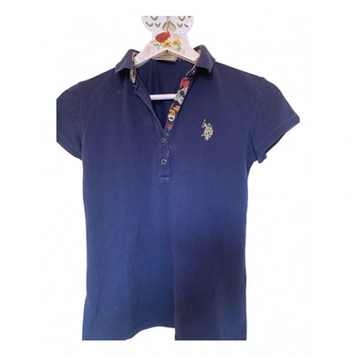 Pre-owned Polo Ralph Lauren Blue Cotton Top Polo Classique Manches Courtes