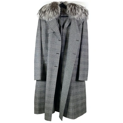 Pre-owned Dior Grey Cashmere Coat