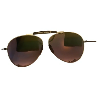 Pre-owned Acne Studios Green Metal Sunglasses